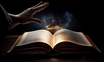 A girl imagination comes alive through a mystical book.