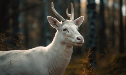 The forest comes alive with the presence of the legendary white deer Creating using generative AI tools