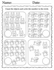 Counting game - educational classroom resources and activity pages for kids