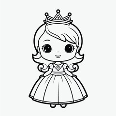 Vector Illustration: Cute Policeman Coloring Page with Sharp Black Lines