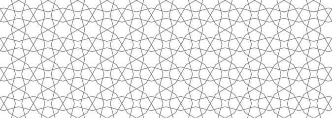 Historic Decorative All Over pattern. Vintage tilework and textiles grey Geometric Design. Abstract art. 