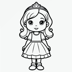 Vector Illustration: Cute Policeman Coloring Page with Sharp Black Lines