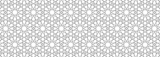 Historic Decorative All Over pattern. Vintage tilework and textiles grey Geometric Design. Abstract art. 