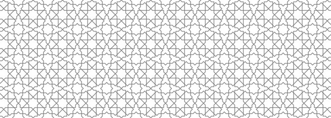 Historic Decorative All Over pattern. Vintage tilework and textiles grey Geometric Design. Abstract art. 