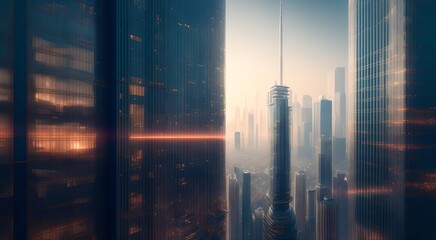 Skyscrapers in the cityscape [AI Generated]