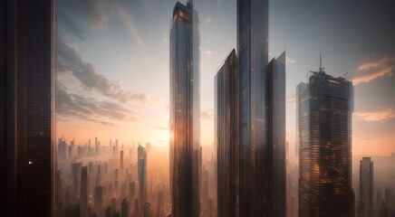 Skyscrapers in the cityscape [AI Generated]