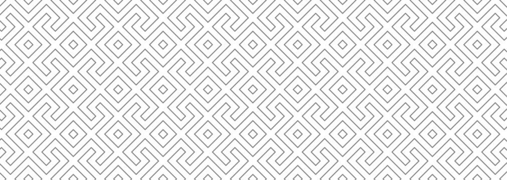 Historic Decorative All Over pattern. Vintage tilework and textiles grey Geometric Design. Abstract art. 