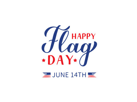 Vector illustration of Flag day with stylish typography background.