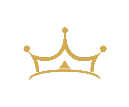 Crown golden logo vector image logotype