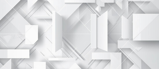 Fototapeta premium white abstract background with geometrical patterns