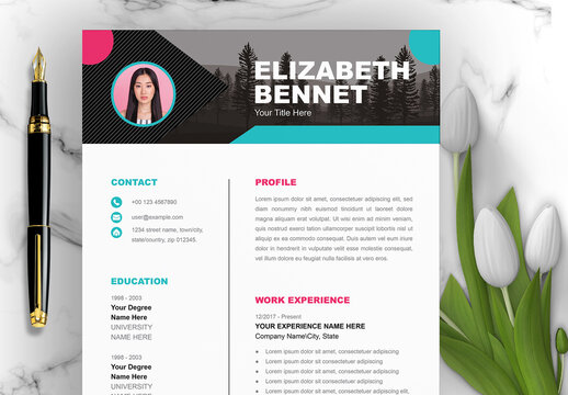 Minimal Resume and Cover Letter Set