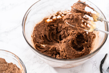 Chocolate Cookies with Chocolate Hearts