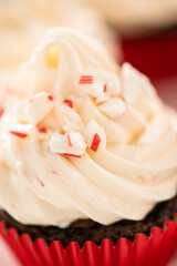 Chocolate peppermint cupcakes