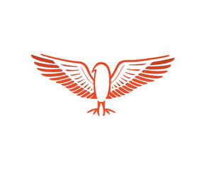 Hawk bird logo eagle fly slogan cartoon design