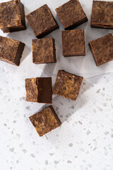 Homemade chocolate peanut butter fudge