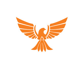 Hawk bird logo eagle fly slogan cartoon design