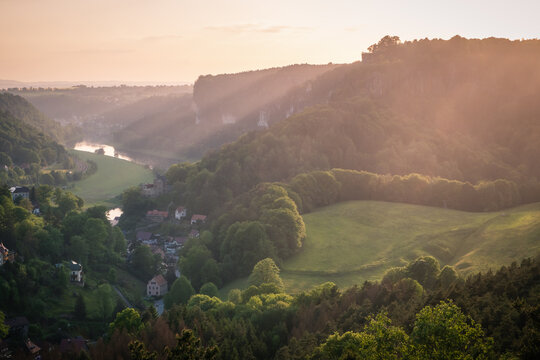 Aussicht vom Gamrig in der s&auml;chischen Schweiz