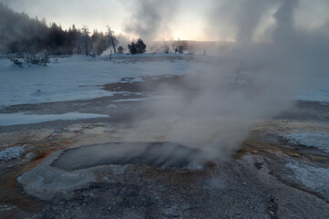 Yellowstone National Park in winter