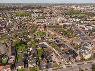 Obraz premium A Top View of the Town of Kaatsheuvel in the Netherlands