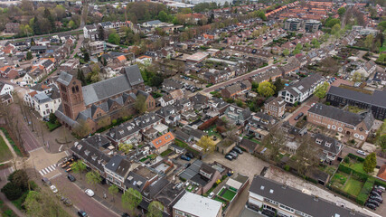 Fototapeta premium A Top View of the Town of Oisterwijk in the Netherlands