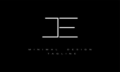DE or ED Minimal Logo Design Vector Art Illustration 
