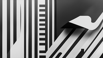 Abstract Painting. BW black and white splash of painting mosaic pattern art wallpaper. generative AI