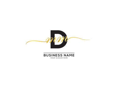 Signature Dmm d m m luxury logo monogram design