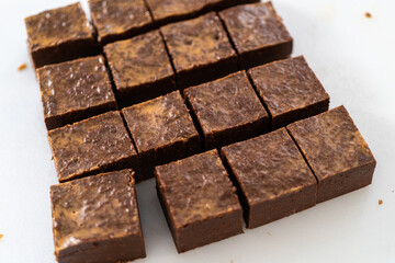 Homemade chocolate peanut butter fudge