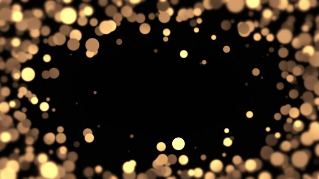 abstract bokeh particles background with copy space. 4k seamless loop