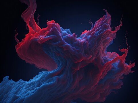 Diffusion Color Smoke Abstract Background Cold Hot Pattern Transformed, Created By Generative AI.