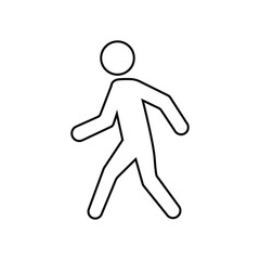 Ikon jalan manusia. Ilustrasi vektor