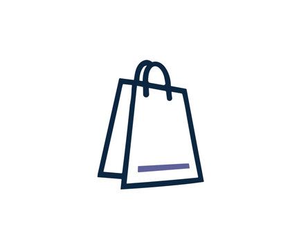 Shopping hand Bag Logo Design Vector Symbol Illustration