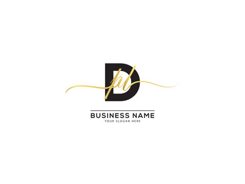 Alphabet Dpl Letter Logo Concept Elegant Vector Template