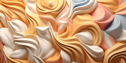 Close up milk vanilla ice cream.