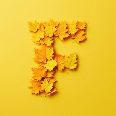 letter contains autumn leaves, maple leaf with generative ai
