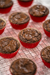 Chocolate peppermint cupcakes