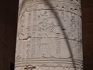 the old Egyptian insemt pyramids of Giza and temple of Phila