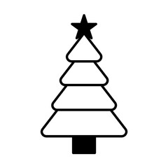 Fototapeta premium Christmas tree icon