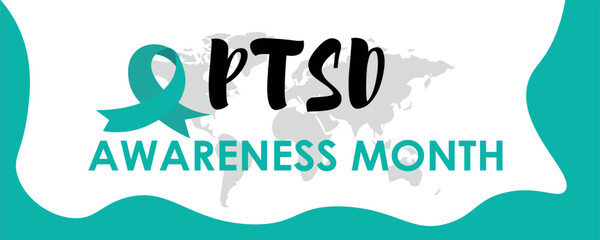 Fototapeta premium Banner for PTSD Awareness Month