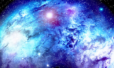 Science fiction wallpaper. Beauty of deep space. Colorful graphics for background.