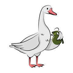 Ukrainian military goose in support of Ukraine