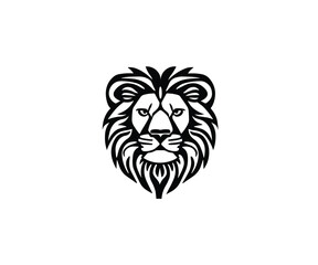 Lion head logo design cartoon