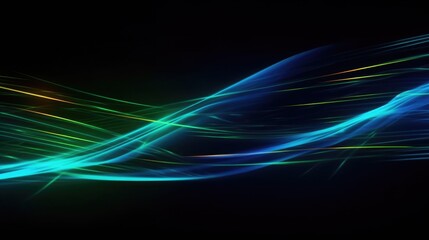 Fototapeta premium abstract motion light wave background template. Generative Ai