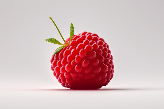 Raspberry isolated on white background. created with generative AI