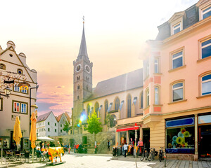 Fototapeta na wymiar Altstadt, Ochsenfurt, Bayern, Deutschland 