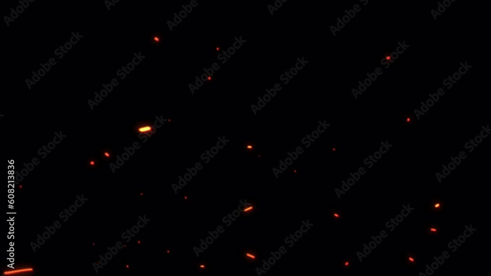 Poster abstract loop glow fire particles ash sparks rising up for screen project overlay animation backgrou