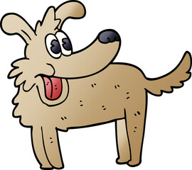 cartoon doodle happy dog
