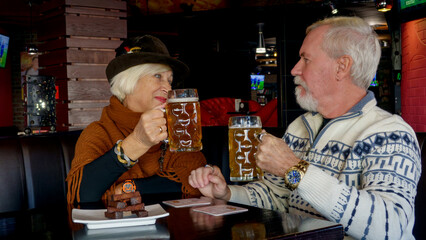 Cute couple elderly man and woman