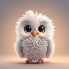 Fototapeta premium Owl, cute furry animal. Beautiful illustration picture. Generative AI