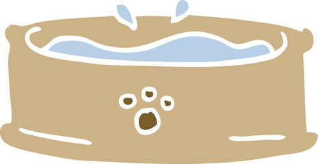 cartoon doodle pet bowl